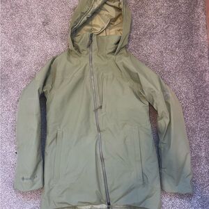 Burton Olive Green Jacket with Cream Lining